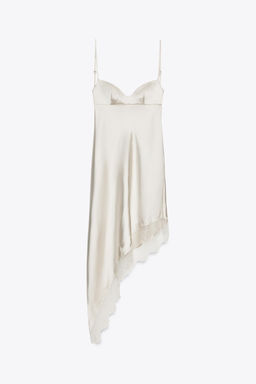 LACE SATIN DRESS - Zara фото 20