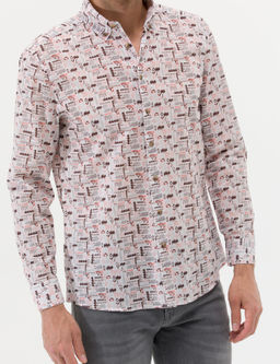 Рубашка Pierre Cardin Bej Regular Fit бежевая