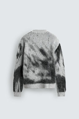 JERSEY JACQUARD ABSTRACTO TEXTURA CEPILLADO / Blanco roto - Zara фото 8