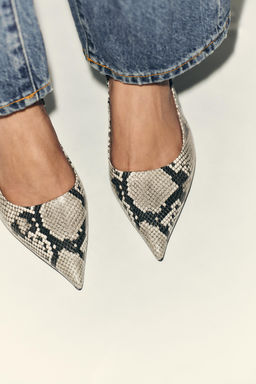 ANIMAL PRINT SLINGBACK HEELED SHOES - Zara фото 3