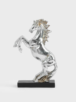 Статуэтка, 15 см, полирезин, серебристая, Конь на дыбах, Horse - Anna lafarg фото 6