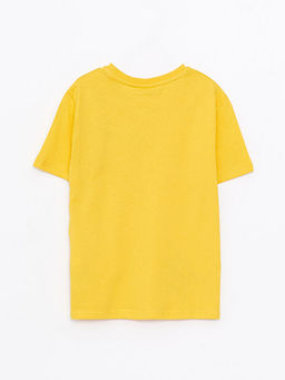 Bisiklet Yaka Bask?l? K?sa Kollu Pamuklu Erkek ?ocuk Ti??rt - Waikiki фото 2