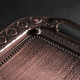 Поднос из нержавеющей стали «Дарк», 47×31 см, цвет бронзовый