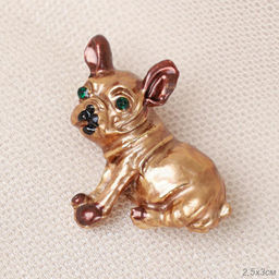 Брошь Французский бульдог / 0739-3 /уп 24/ - ГалеонТрейд фото 3