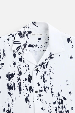 STRETCH LEAF PRINT SHIRT - Zara фото 8