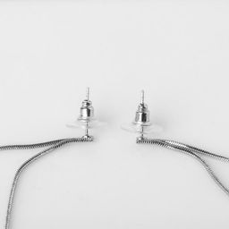 Серьги висячие Макси, цвет серебро, 23 см - Qf фото 4