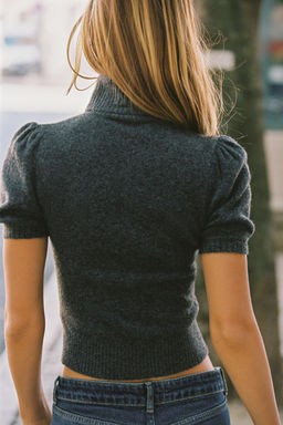 PUFF SLEEVE KNIT TOP - Zara фото 2