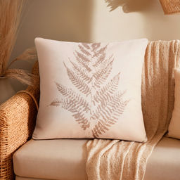 Наволочка декоративная Этель Leaf, 4040 см, 100 п/э, велюр