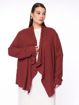 Кардиган без пуговиц KA31908BRW20