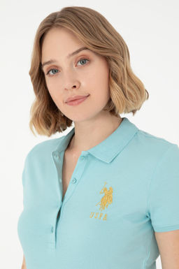 Женская базовая футболка цвета морской волны Неожиданная скидка в корзине - U.s. polo assn фото 2