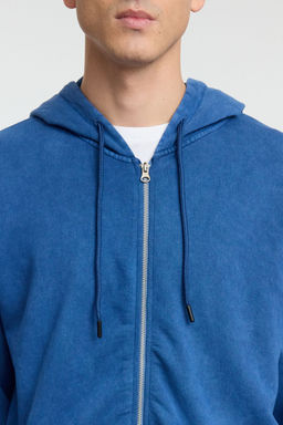 TRENDYOL MAN Antrasit Oversize/Genis Kesim Kapusonlu Soluk Efekt Basic Fermuarl? H?rka/Sweatshirt TMNAW25SW00049 - Trendyolmilla фото 4