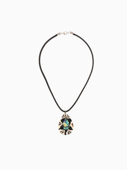 Кулон «Капля», 25.5 см, ракушка, чёрно-белый