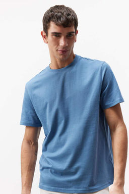 New Regular Fit Bisiklet Yaka Basic Duz K?sa Kollu Tisort - Defacto фото 2