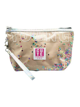 Sunflower Косметичка женская с пайетками Young 11653 28, бежевый