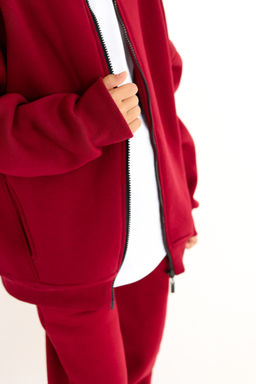 Бомбер утепленный, бордо - Inzibe фото 14