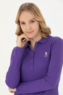 Женский фиолетовый базовый свитшот - U.s. polo assn фото 9
