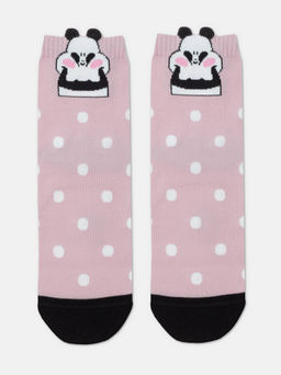 Цена за 2 пары. Носки Классические CONTE Хлопковые носки CLASSIC с пикотом Panda пепельно-розовый - Conte elegant фото 3