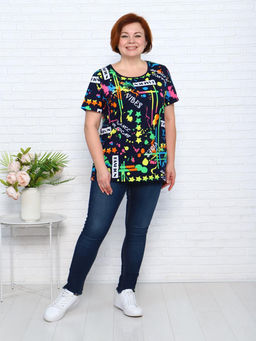 IV-CAPRIZ Взрыв - футболка темно-синий