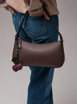 Сумка багет кросс-боди Azaro 31200 коричневый торф