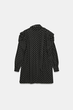 ZW COLLECTION POLKA DOT DRESS WITH SCARF DETAIL - Zara фото 7