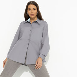 Рубашка свободная с контрастными вставками Говорите обо мне (мятный) - Charutti фото 7