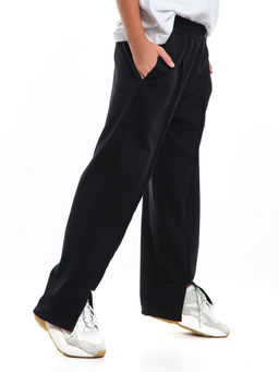 Брюки из футера для девочки 22-8005 черный - Mini maxi фото 10