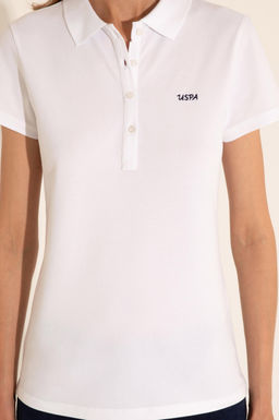 Женская белая базовая футболка - U.s. polo assn фото 21