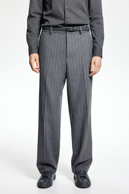 Pantalon de traje en mezcla de lana Relaxed Fit - H&m фото 3