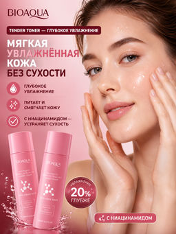 Питательный тонер для кожи с ниацинамидом - Bioaqua фото 2