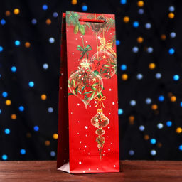 Пакет подарочный Новогодний привет, 12 х 36 х 8,5см - Simaland фото 4