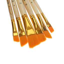 Набор кистей, синтетика, скошенные, в блистере, 6 штук, (№2,4,6,8,10,12), (международный размер)