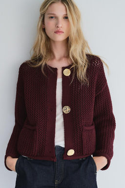 CHUNKY-KNIT CARDIGAN