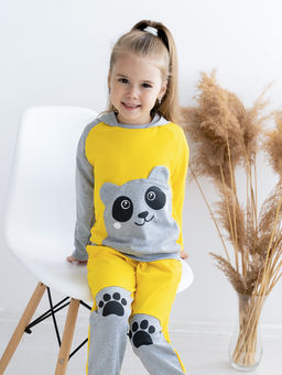 Костюм детский желтыймеланж панда