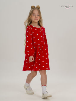 Платье Моана белые сердца на красном - Sovalina фото 15