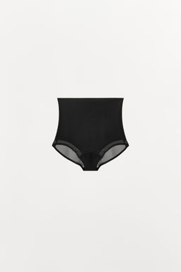 BRAGUITA CINTURA ANCHA CON POLIAMIDA / Negro - Zara фото 5