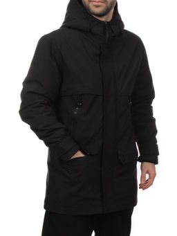 8891 BLACK Куртка мужская зимняя облегченная (130 гр. холлофайбер)