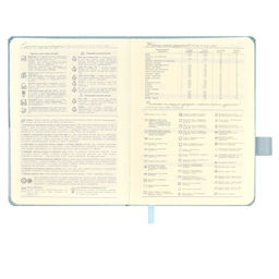 Ежедневник недатированный ESCALADA, А6+, 120 л., арт. 64023/ 20 ГОУТСКИН ГОЛУБОЙ  фото 5