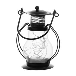 Фигурка светящаяся RISALUX «Лампа», LED-ночник, 1×CR2032, чёрный, 10×7×13 см