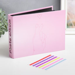 Фотоальбом на кольцах 25 листов Признание в любви, с уголками, тиснение 19?27?3 см