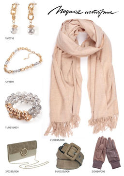 Перчатки из экокожи и шерсти