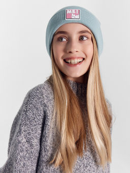 Шапка детская мятная с нашивкой - Mark formelle фото 2