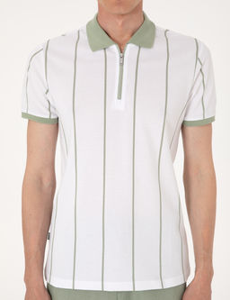 _a_la Ye_ili _izgi Detayl_ Slim Fit Polo Yaka Ti__rt