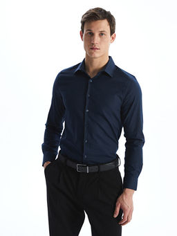 Slim Fit Uzun Kollu Gabardin Erkek G?mlek
