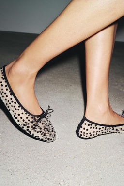 MESH BALLERINA WITH BOW - Zara фото 6