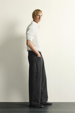 JEANS STRAIGHT RELAXED FIT / Negro - Zara фото 4