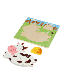 Развивающий деревянный Пазл «Коровка»