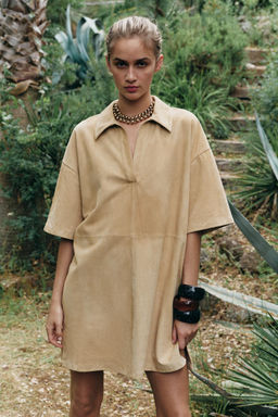 SUEDE LEATHER DRESS ZW COLLECTION LIMITED EDITION - Zara фото 9