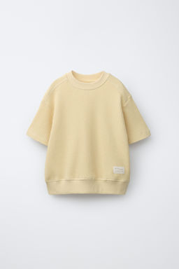 CAMISETA FELPA WAFFLE / Mantequilla