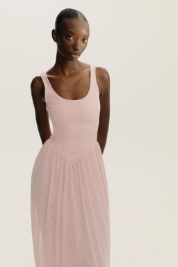 CONTRAST TULLE DRESS - Zara фото 2