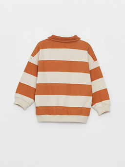 Polo Yaka Uzun Kollu Bask?l? Erkek Bebek Sweatshirt - Waikiki фото 2